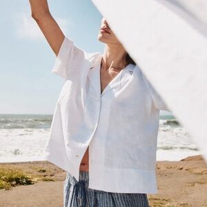 ⚡️Quince 100% European Linen Short-Sleeve Shirt size Small